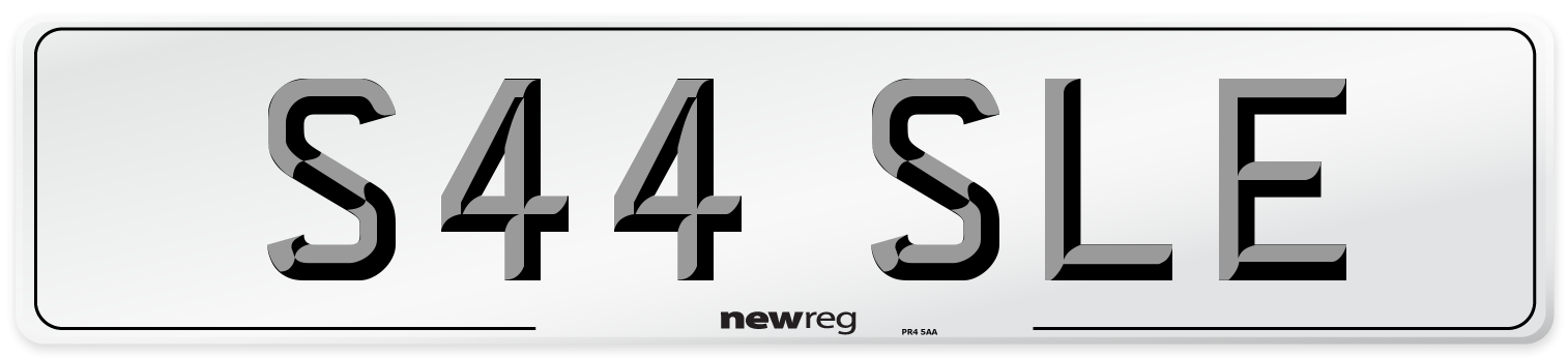 S44 SLE Number Plate from New Reg